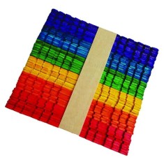 Set 50 betisoare colorate cu dinti din lemn pentru activitati crafts,11.2x1cm