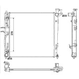 Radiator racire Hyundai Ix35 (Lm), 08.2009-, Kia Sportage (Sl), 06.2010-2015, Motorizare 2.0 Crdi 100/135kw Diesel, tip climatizare Cu/fara AC, cutie