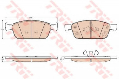 Set placute frana,frana disc FORD TRANSIT CONNECT caroserie (2013 - 2016) TRW GDB2009 foto