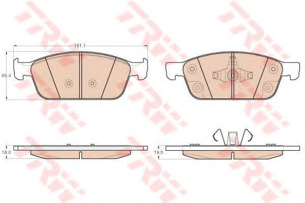 Set placute frana,frana disc FORD FOCUS III (2010 - 2016) TRW GDB2009