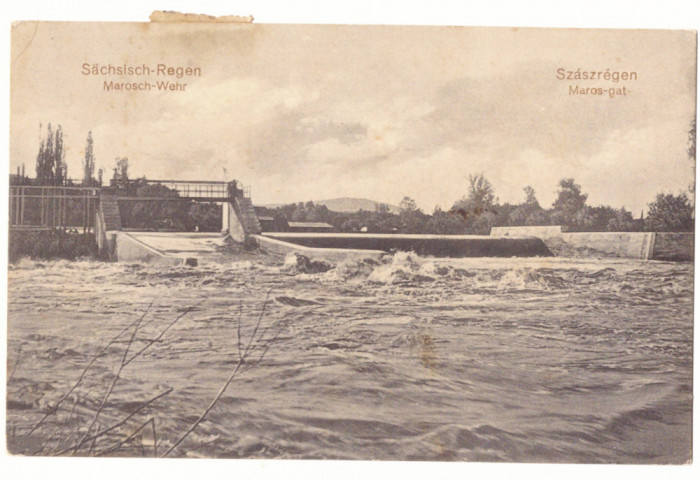 3471 - REGHIN Mures Microhydroelectric power plant - old PC CENSOR - used - 1917