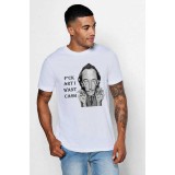 Tricou barbati alb - Dali - I want CASH - L