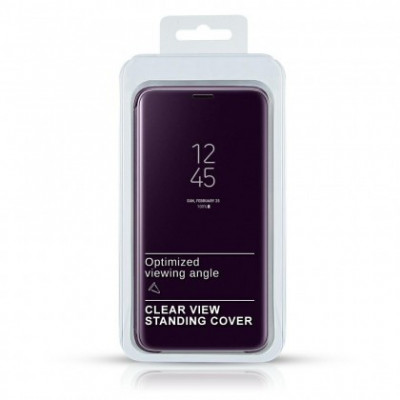 Husa Flip Carte CLEAR VIEW Samsung Galaxy A6 Plus 2018 Mov foto