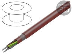 Cablu siliconic HELUKABEL 4G10mm2 60-180&deg;C maro-roșu, control, 300V