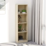 Cumpara ieftin Bibliotecă 4 rafturi stejar sonoma 40x24x142 cm, lemn prelucrat