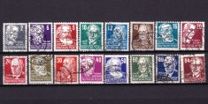 ✅ (S38) Germania 1948-Emisiunile Aliatilor -Zona sovietica - Personalitati &amp;quot; ,serie Mi. 212/227 , cota 35&amp;euro; , stampilate foto