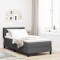 vidaXL Pat boxspring cu saltea cu saltea Gri &icirc;nchis 100 x 200 cm 3341028