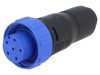 Conector circular mamă 6 pini fără contacte pe cablu