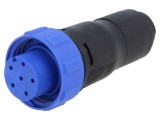 Conector circular mamă 6 pini fără contacte pe cablu