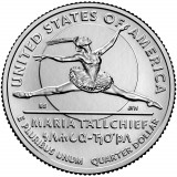 Statele Unite 25 cent 2023 P (Maria Tallchief) KM-787 UNC !!!, America de Nord, Cupru-Nichel
