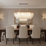 Candelabru din cristal Murano Supremo, 10xE14, auriu, 100x40 cm