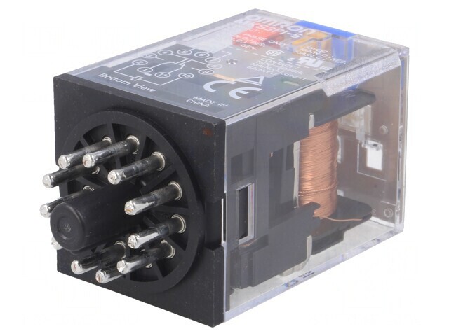 Releu electromagnetic 3PDT 24VDC 10A