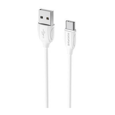 Cablu Date si Incarcare USB la USB Type-C Borofone Benefit BX19, 1 m, Alb foto