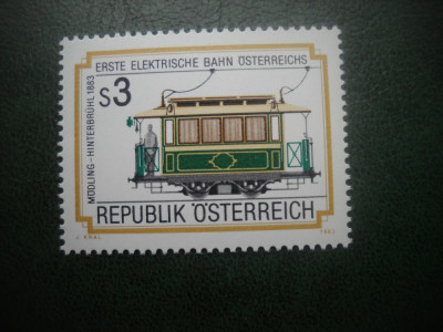 HOPCT TIMBRE MNH 753 CALEA FERATA ELECTRICA-TREN 1983 -1 VAL AUSTRIA foto