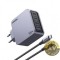 Incarcator Retea Cu Cablu USB-C UGREEN X763 Nexode Pro 160W 3.25A 1 x USB-A - 3 x USB-C Gri