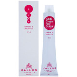 Kallos KJMN Cream Hair Colour Keratin &amp; Argan Oil culoare par cu keratina si ulei de argan culoare 1.10 Blue Black 100 ml