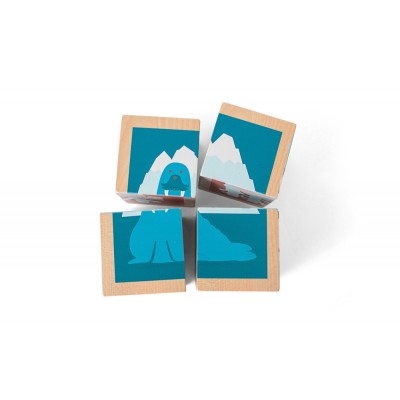 Puzzle din cuburi, BS Toys foto
