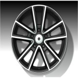 Set jante aliaj ART 9100 17" (OEM), finisaj negru cu fata prelucrata