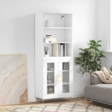 vidaXL Dulap &icirc;nalt, alb, 69,5x34x180 cm, lemn compozit