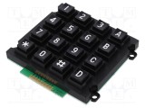 Tastatură ACCORD plastic neagră etanșă 16 butoane IP65/IP67