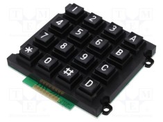 Tastatură ACCORD plastic neagră etanșă 16 butoane IP65/IP67