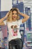 U849-2 Tricou casual cu imprimeu mama si copil, M/L, S/M