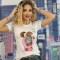 U849-2 Tricou casual cu imprimeu mama si copil