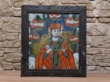 Vand icoana veche pe sticla Sf.Nicolae din scoala Nicula