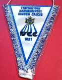Fanion (protocol-oficial) fotbal - Federatia de Fotbal din SAN MARINO - folie de protectie si dimensiuni mari 33x22 cm