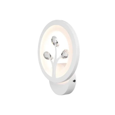 Aplica LED DAISY, 13W, Lumina Rece/Calda/Neutra, Alb cu Cristal ModernLight Concept foto