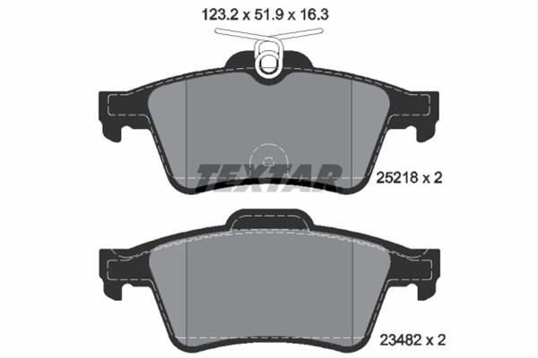 Set placute frana TEXTAR 2521801