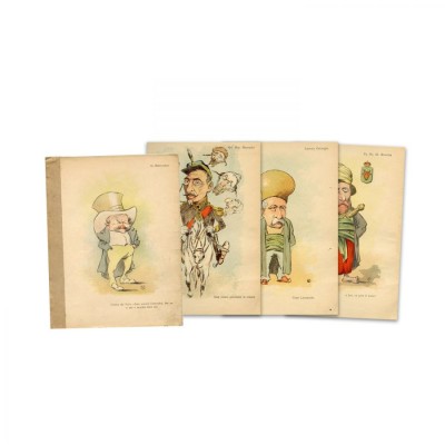 Nicolae Petrescu-Găină, Albumul Contimporani, 1898, mapa completă cu 25 de caricaturi foto