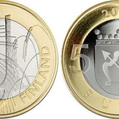 Finlanda moneda comemorativa 5 euro 2011 - Regiunea Savonia - UNC