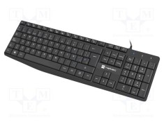 Tastatură neagră USB A NATEC slim cu cablu 1,8m ES layout foto