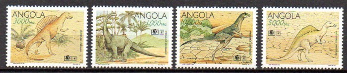 ANGOLA 1994, Fauna, Animale preistorice, Dinozauri, serie neuzata, MNH