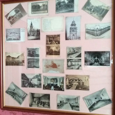 Cărți poștale, orașul Satu Mare, 3 panouri în ramă sub sticlă din 1900