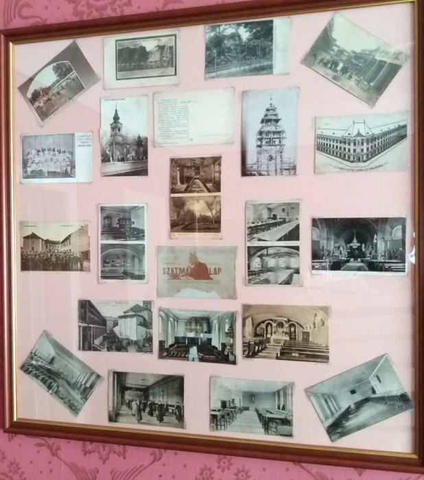 Cărți poștale, orașul Satu Mare, 3 panouri &icirc;n ramă sub sticlă din 1900