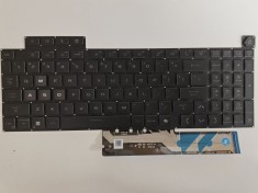 Tastatura Laptop Gaming, Asus, TUF A16 FA608F, FA608FM, FA608FP, FA608P, FA608PM, FA608PP, FA608U, FA608UM, FA608UP, iluminata, neagra, layout US