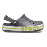 Saboti Crocs Bayaband Clog Kids Gri - Slate grey/Lime Punch