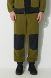 The North Face pantaloni de trening M Fleeski Y2K Pant culoarea verde, cu model, NF0A879MPIB1