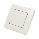 Intrerupator simplu &icirc;ncastrat alb, 10AX, 220V, PC, 80x80 mm