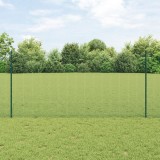 VidaXL Gard Metalic Sudat cu 5 St&acirc;lpi U Verde 1.2x10 m Oțel