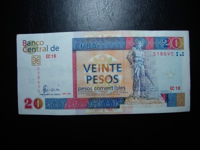 CUBA 20 PESOS 2008 EXCELENTA foto