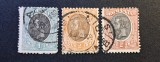 Regele Carol I ( "Spic de Gr&acirc;u" / Nominaluri Mari Bicolore) - Lot Excepțional : 1 LEU ("FĂLCIU") + 2 LEI (Datat "6 JAN 1902") + 2 LEI ("JASSY") RO2