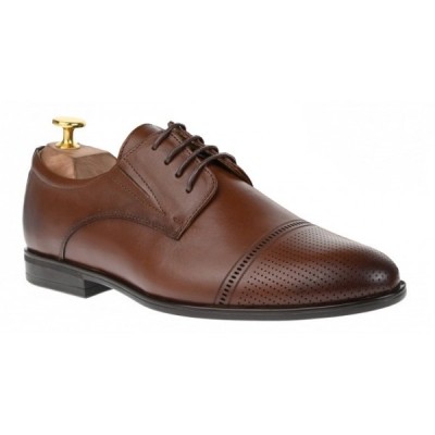 Pantofi barbati eleganti din piele naturala maro - SIR073M foto