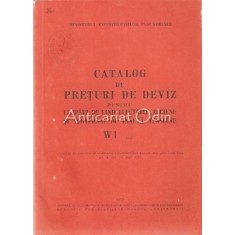 Catalog De Preturi De Deviz W1 - Ministerul Constructiilor Industriale