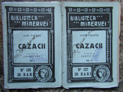 CAZACII - LEON TOLSTOI , VOL I - II , 1913 foto