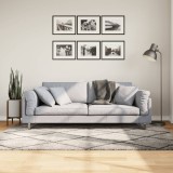 vidaXL Covor pufos &quot;PAMPLONA&quot; cu fire &icirc;nalte, bej/antracit, 140x200 cm