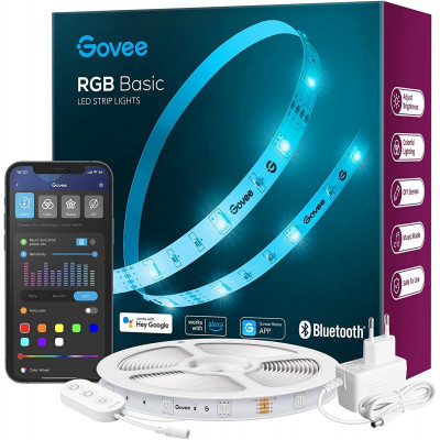 Banda LED Govee H615A RGB, 5 m, Sincronizare Muzica, Wifi si Bluetooth, Alexa, Google Asistant foto