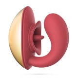 Vibratoare in cuplu - Crushious Arcan Stimulator Reincarcabil pentru Cupluri cu Miscari de Limba pentru Sex Oral Perfect